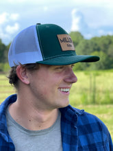 Load image into Gallery viewer, Miller Farm Leather Patch Trucker Hat