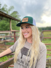 Load image into Gallery viewer, Miller Farm Leather Patch Trucker Hat