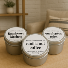 Load image into Gallery viewer, 4 oz Travel Tin Soy Candles | Wholesale

