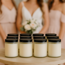 Load image into Gallery viewer, Unlabeled 9oz Soy Candle - White Wax, Black Lid
