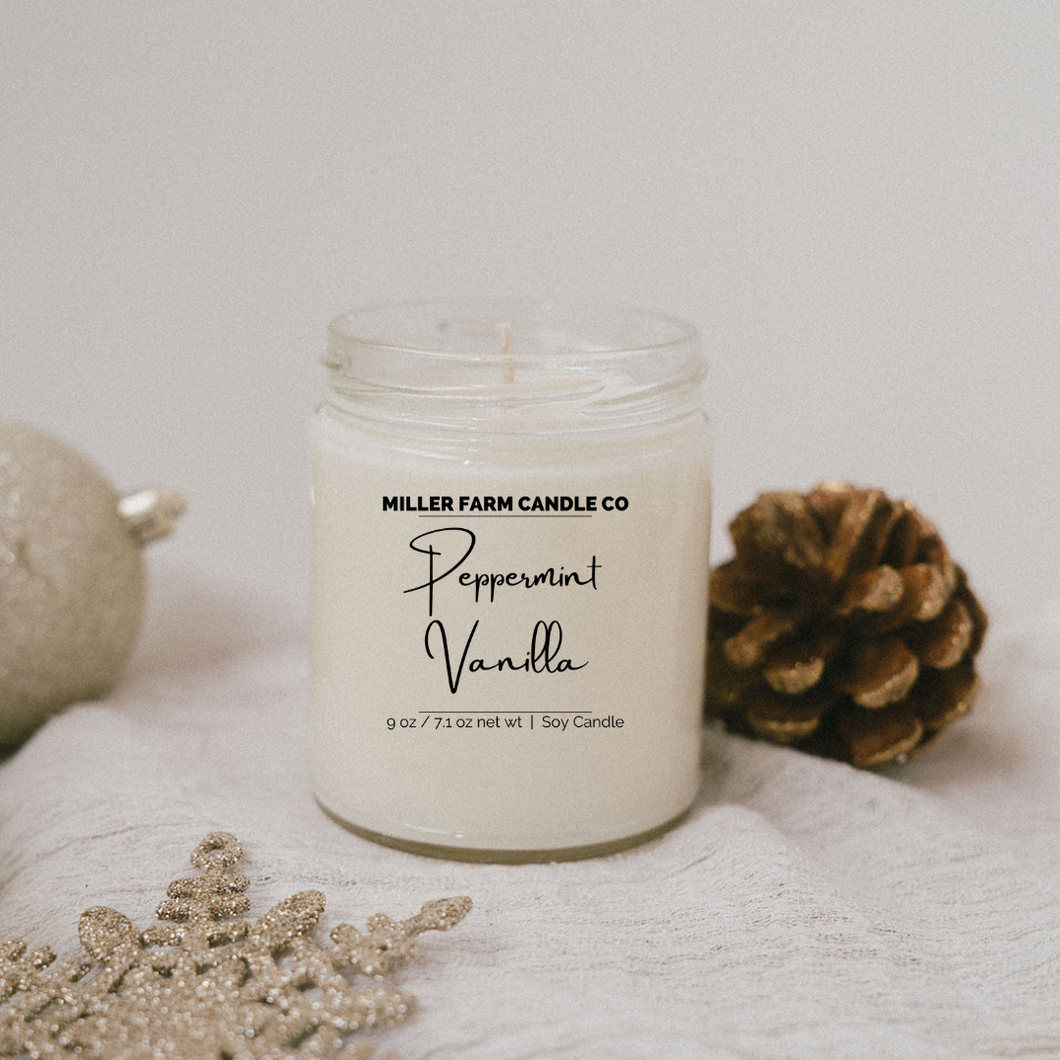 Peppermint Vanilla Soy Candle