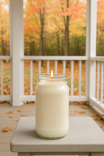 Load image into Gallery viewer, Unlabeled Farmhouse Jar Soy Candle – 16 oz | Seasonal &amp; Classic Scents
