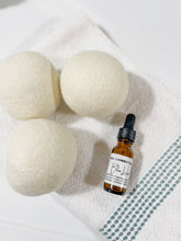 Load image into Gallery viewer, Wool Dryer Balls +  Laundry Fragrance Oil
